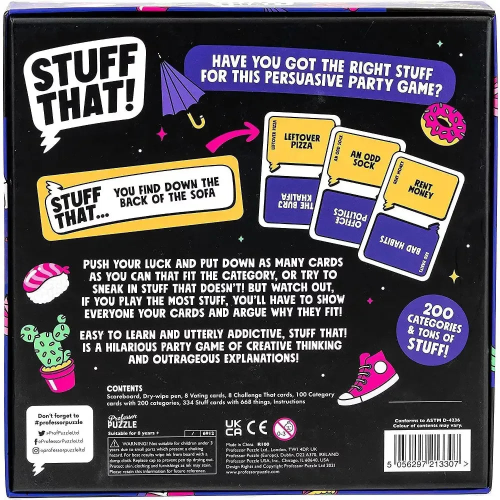 Stuff That! - Persuasive Party Game - Professor Puzzle (ONLINE ORDER ONLY)