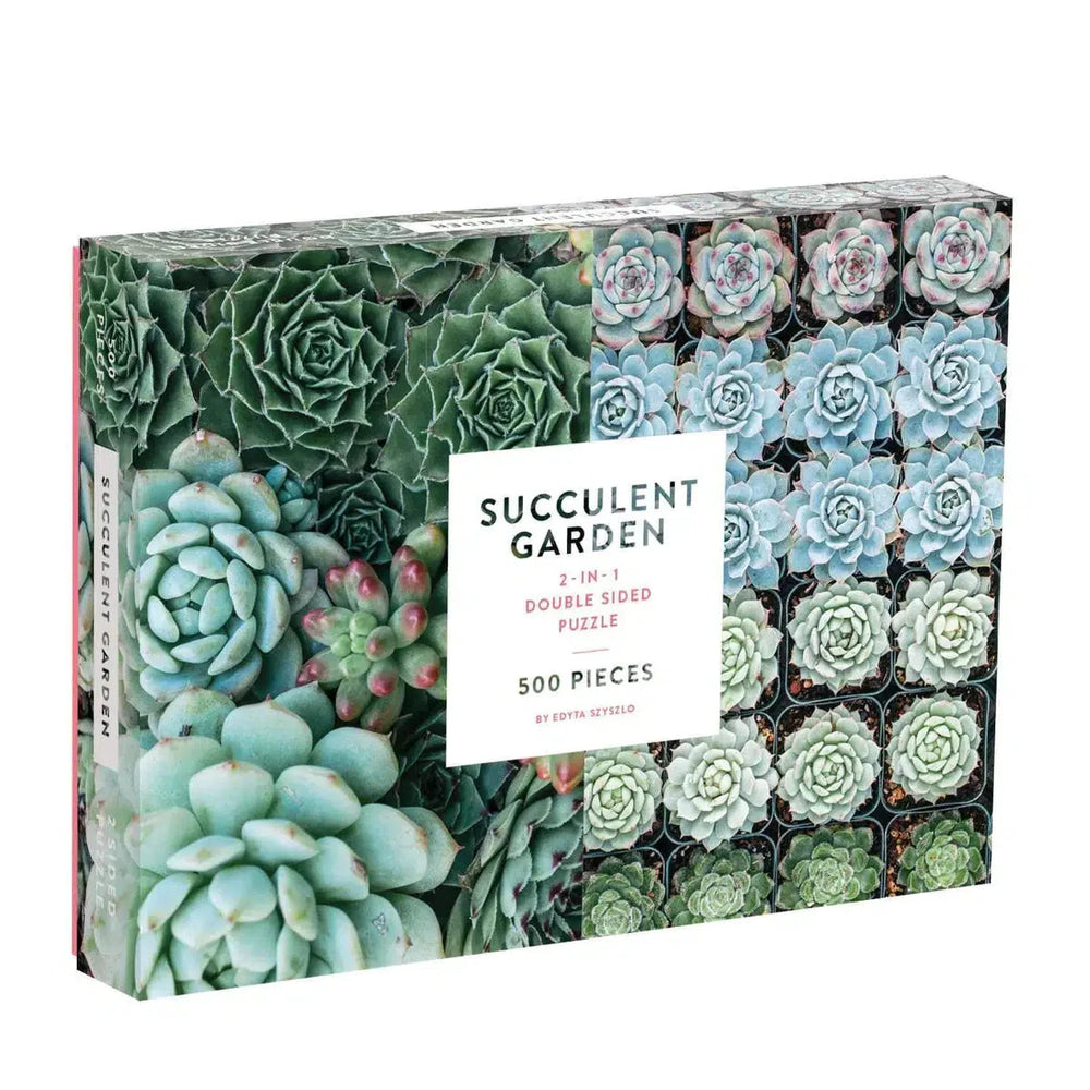 Succulent Garden Double-Sided 500 Piece Jigsaw Puzzle Galison (ONLINE ORDER ONLY)