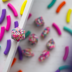 Sugar Rush Handmade Resin DND Dice Set (ONLINE ORDER ONLY)
