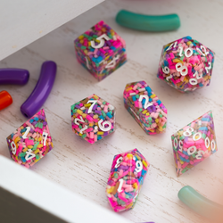 Sugar Rush Handmade Resin DND Dice Set (ONLINE ORDER ONLY)