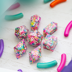 Sugar Rush Handmade Resin DND Dice Set (ONLINE ORDER ONLY)
