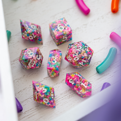 Sugar Rush Handmade Resin DND Dice Set (ONLINE ORDER ONLY)