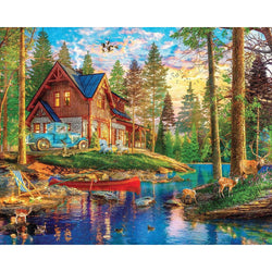 Summer Retreat 1000 Piece Jigsaw Puzzle White Mountain (ONLINE ORDER ONLY)