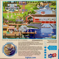 Sunday at the Covered Bridge 1000 Piece Jigsaw Puzzle Sure Lox (ONLINE ORDER ONLY)