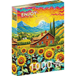 Sunflower House 1000 Piece Jigsaw Puzzle Enjoy (ONLINE ORDER ONLY)