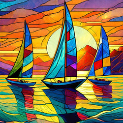 Sunset Sailing 500 Piece Jigsaw Puzzle Springbok (ONLINE ORDER ONLY)