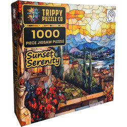 Sunset Serenity 1000 Piece Jigsaw Puzzle Trippy