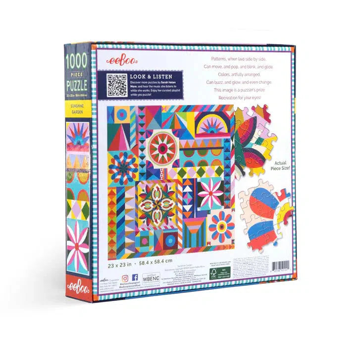 Sunshine Garden 1000 Piece Jigsaw Puzzle eeBoo (ONLINE ORDER ONLY)