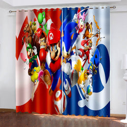 Super Mario Curtains Cosplay Blackout Window Drapes (Online Order Only)