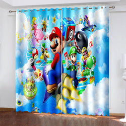Super Mario Curtains Cosplay Blackout Window Drapes (Online Order Only)