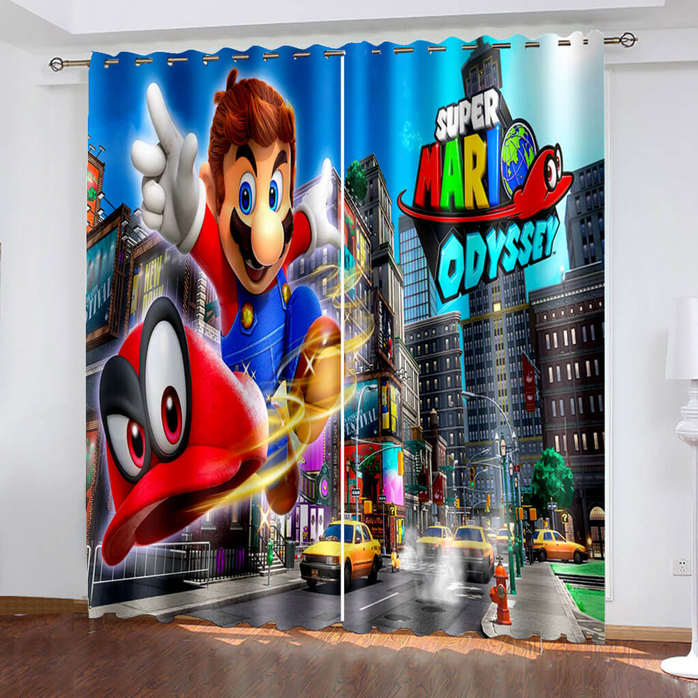 Super Mario Curtains Pattern Blackout Window Drapes (Online Order Only)
