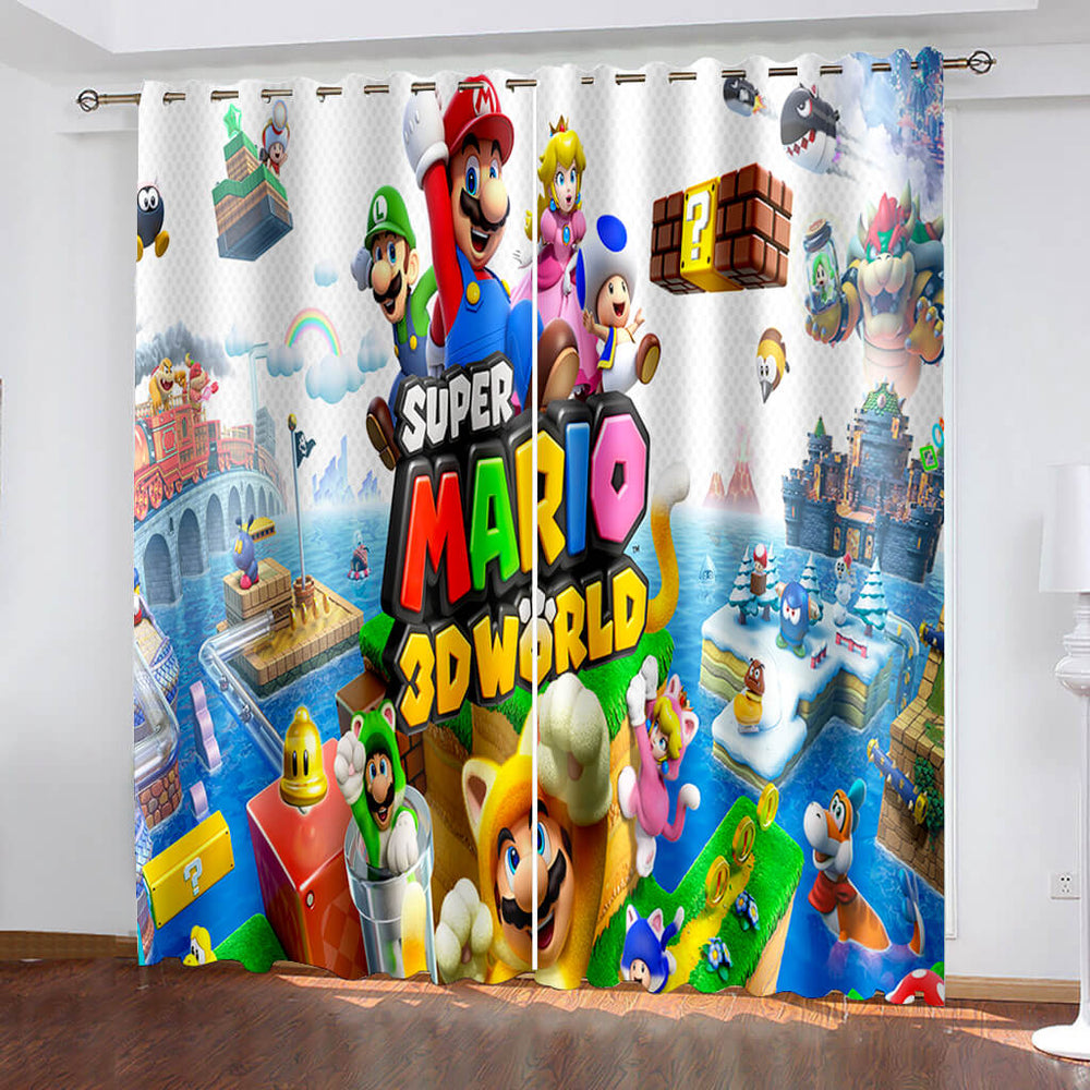 Super Mario Curtains Pattern Blackout Window Drapes (Online Order Only)