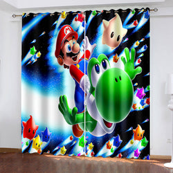 Super Mario Curtains Pattern Blackout Window Drapes (Online Order Only)