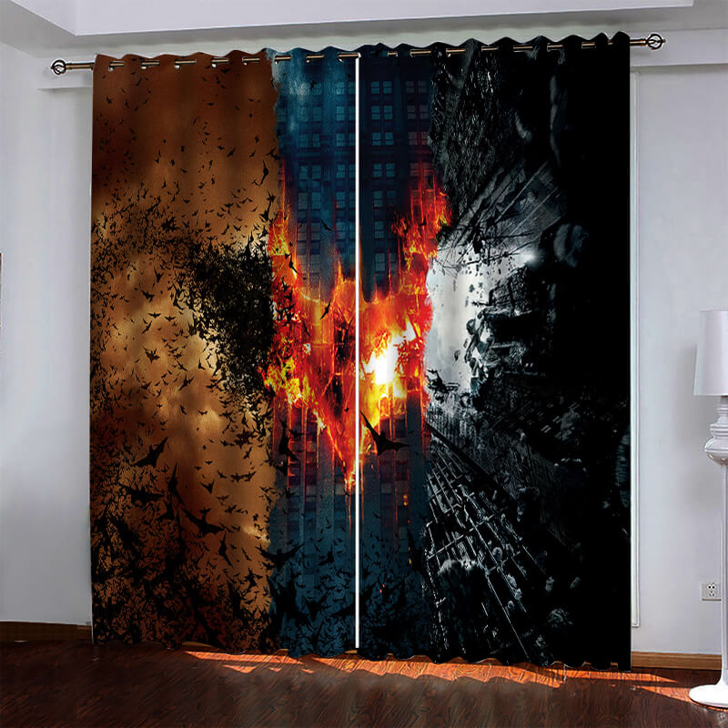 Superhero Batman Curtains Blackout Window Drapes (Online Order Only)