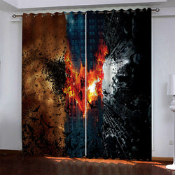 Superhero Batman Curtains Blackout Window Drapes (Online Order Only)