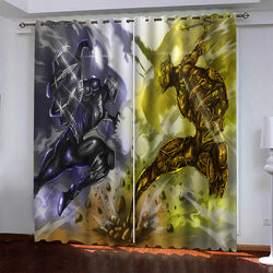 Superhero Black Panther Curtains Blackout Window Drapes (Online Order Only)