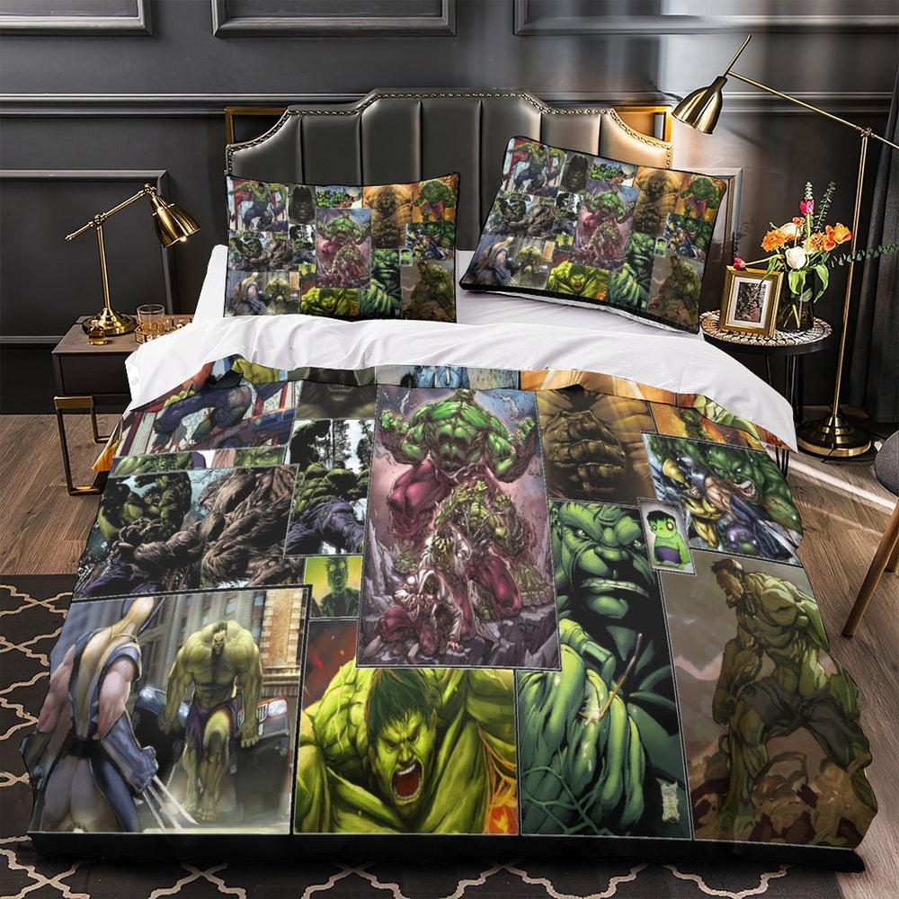 Superhero Hulk Duvet Cover Pattern Bedding Set Without Filler (ONLINE ORDER ONLY)