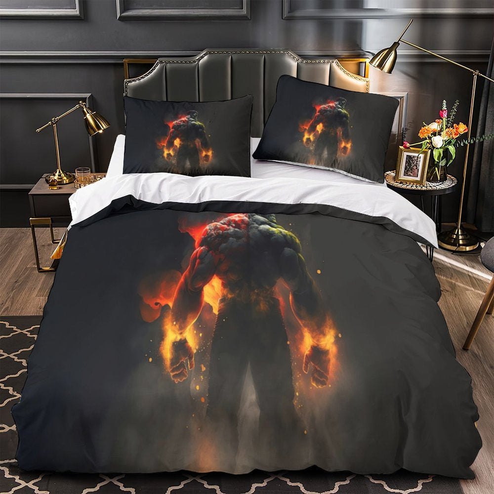 Superhero Hulk Duvet Cover Pattern Bedding Set Without Filler (ONLINE ORDER ONLY)