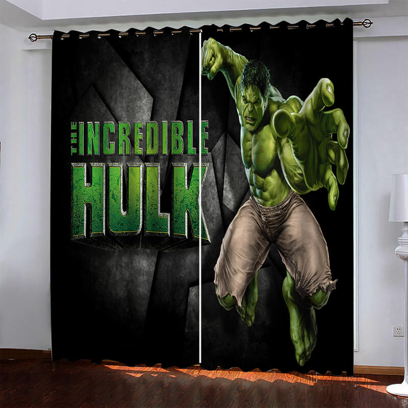 Superhero Hulk Pattern Curtains Blackout Window Drapes (Online Order Only)