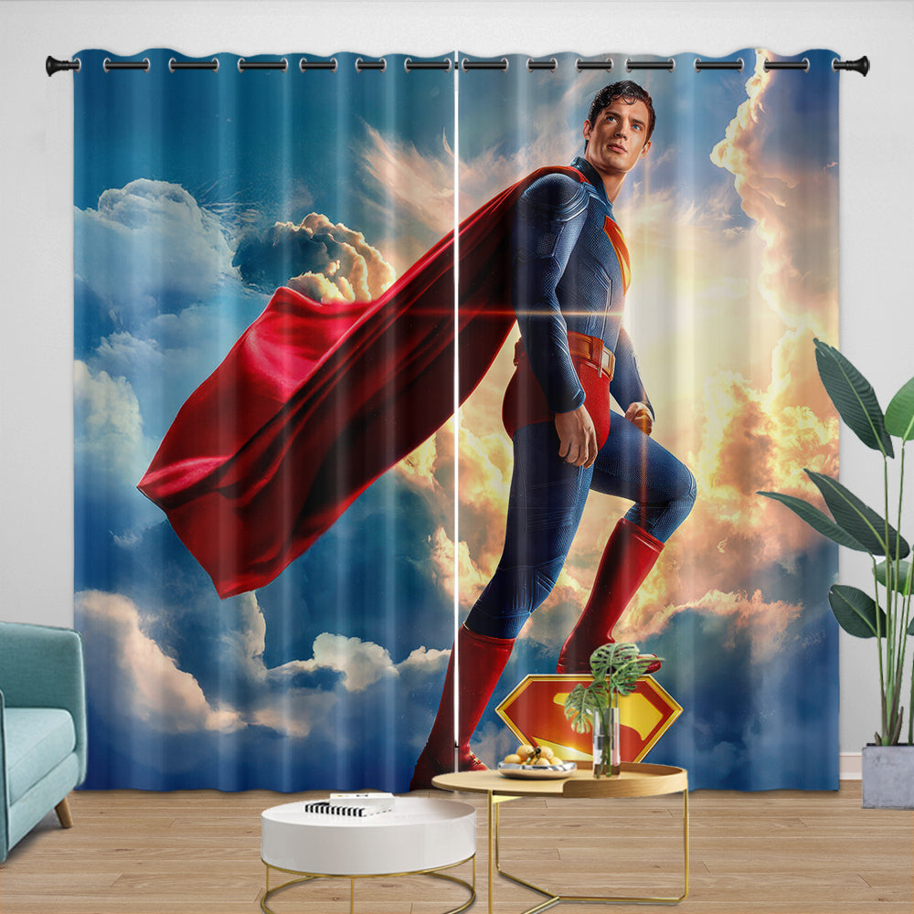 Superman 2025 Curtains Blackout Window Drapes Room Decoration (Online Order Only)