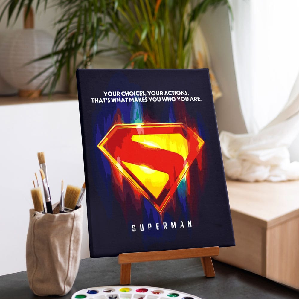 Superman Logo  - Paint By Numbers Kit (ONLINE ORDER ONLY)