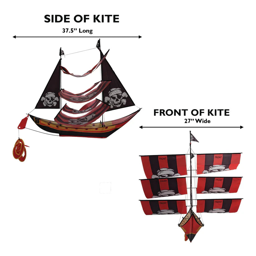 38 Inch tall SuperSize 3D PirateShip Nylon Kite (ONLINE ORDER ONLY)