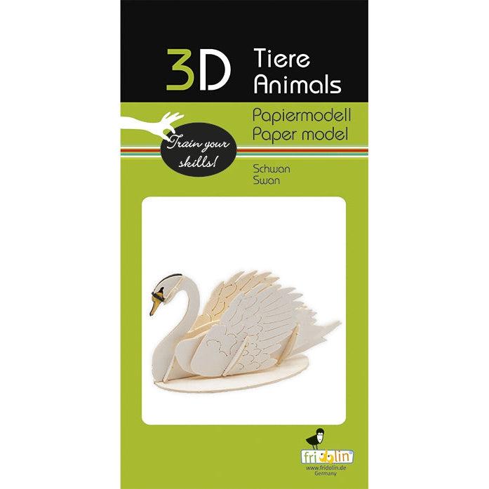 Swan 3D Cardboard Model Kit Fridolin (ONLINE ORDER ONLY)