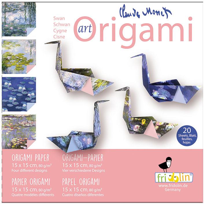 Swan Claude Monet Art Origami Kit Fridolin (ONLINE ORDER ONLY)