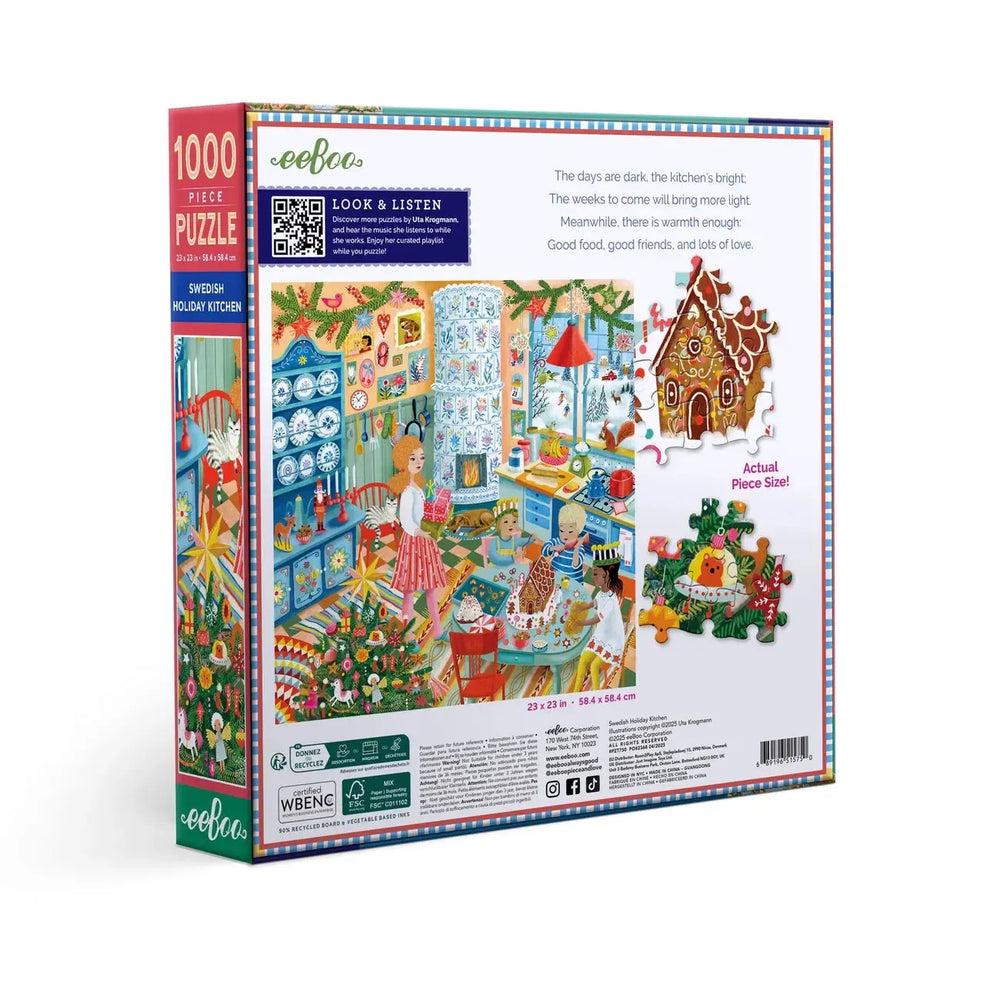 Swedish Holiday Kitchen 1000 Piece Jigsaw Puzzle eeBoo (ONLINE ORDER ONLY)