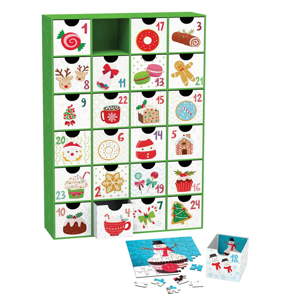 Sweet Christmas Advent Calendar - 24 Set of 50 Piece Mini Jigsaw Puzzles Eurographics (ONLINE ORDER ONLY)