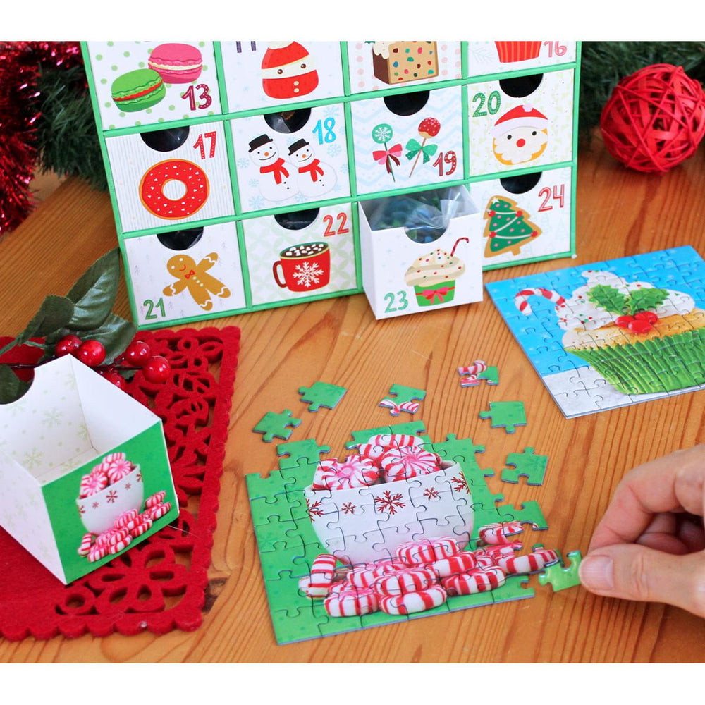 Sweet Christmas Advent Calendar - 24 Set of 50 Piece Mini Jigsaw Puzzles Eurographics (ONLINE ORDER ONLY)