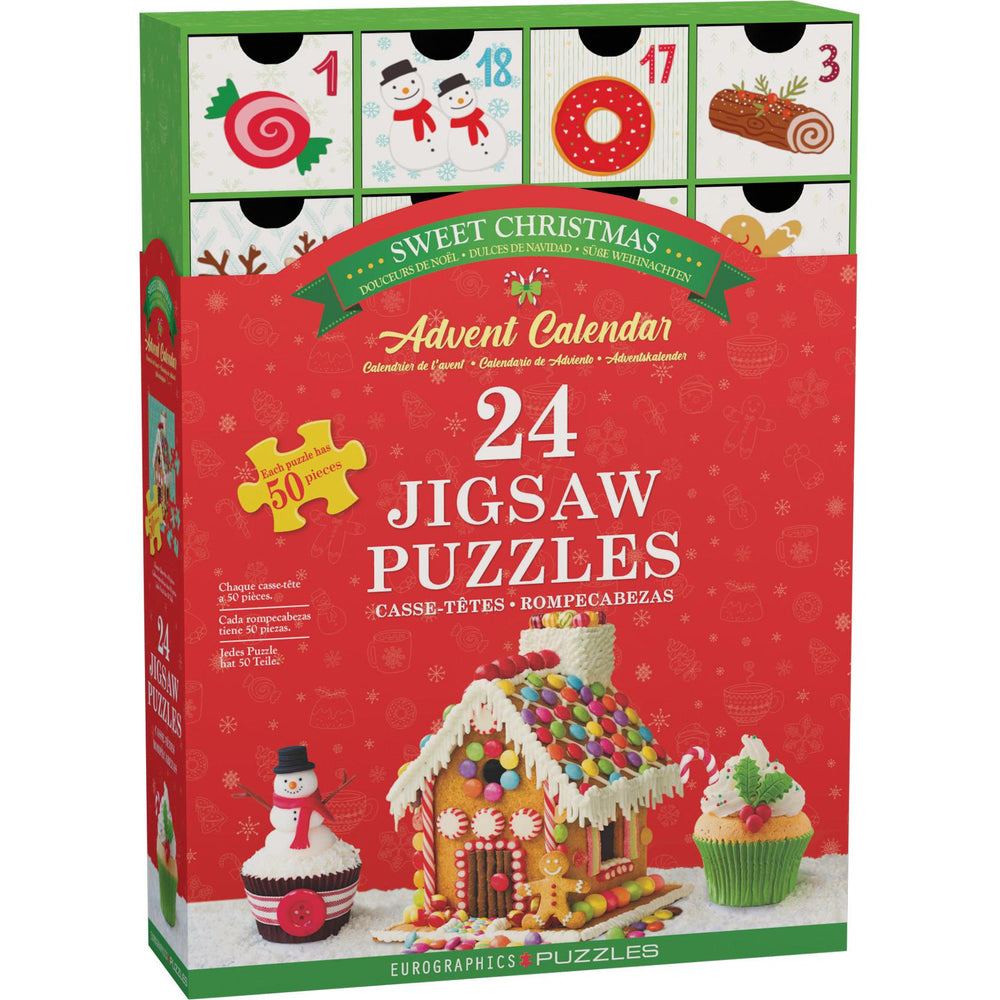 Sweet Christmas Advent Calendar - 24 Set of 50 Piece Mini Jigsaw Puzzles Eurographics (ONLINE ORDER ONLY)