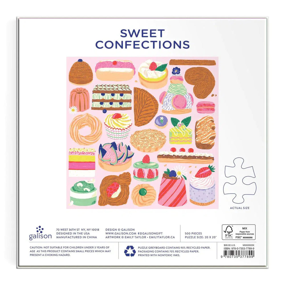 Sweet Confections 500 Piece Jigsaw Puzzle Galison (ONLINE ORDER ONLY)