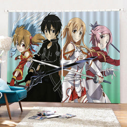 Sword Art Online Curtains Blackout Window Drapes for Room Decoration (Online Order Only)