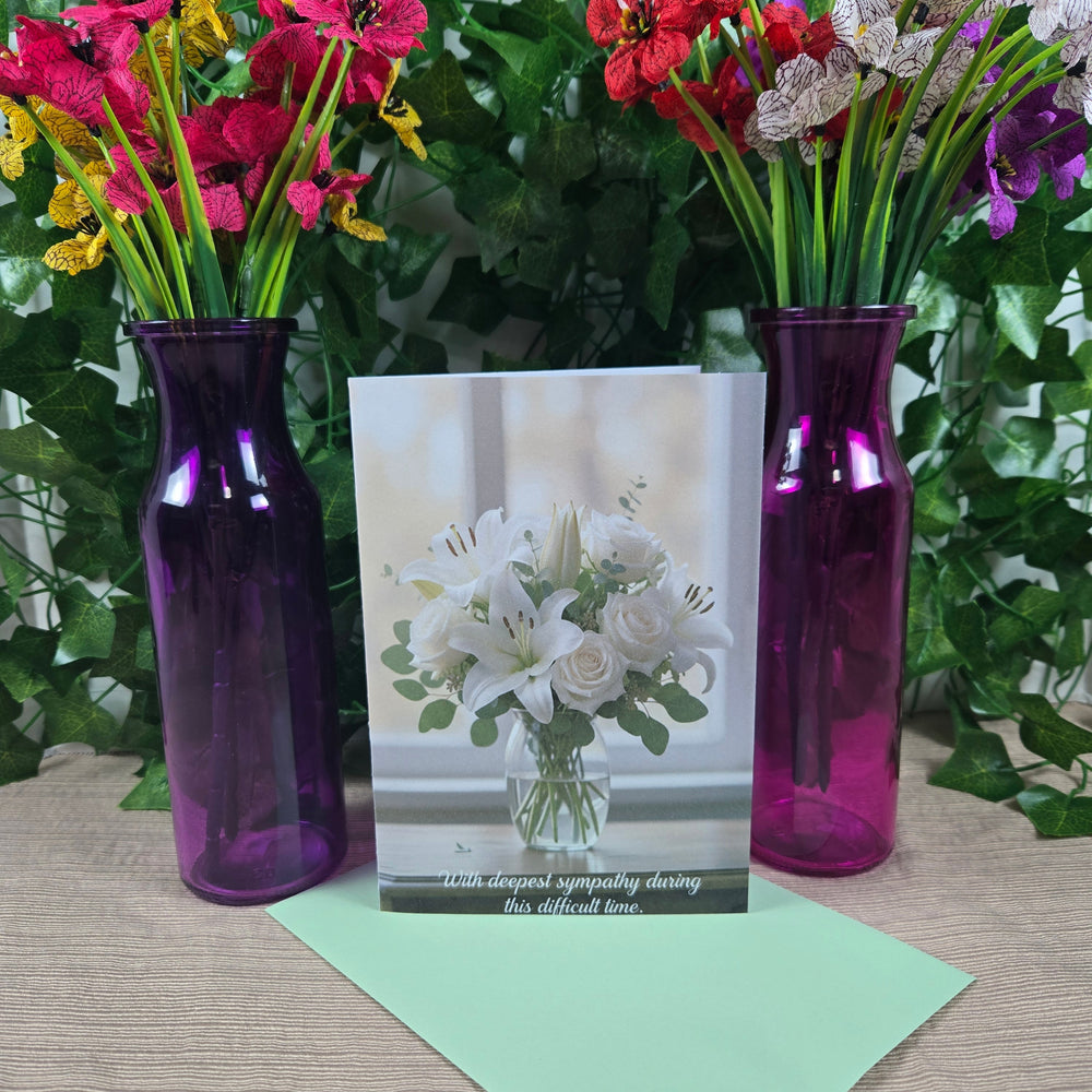 Sympathy with Flowers Card (ONLINE ORDER ONLY)