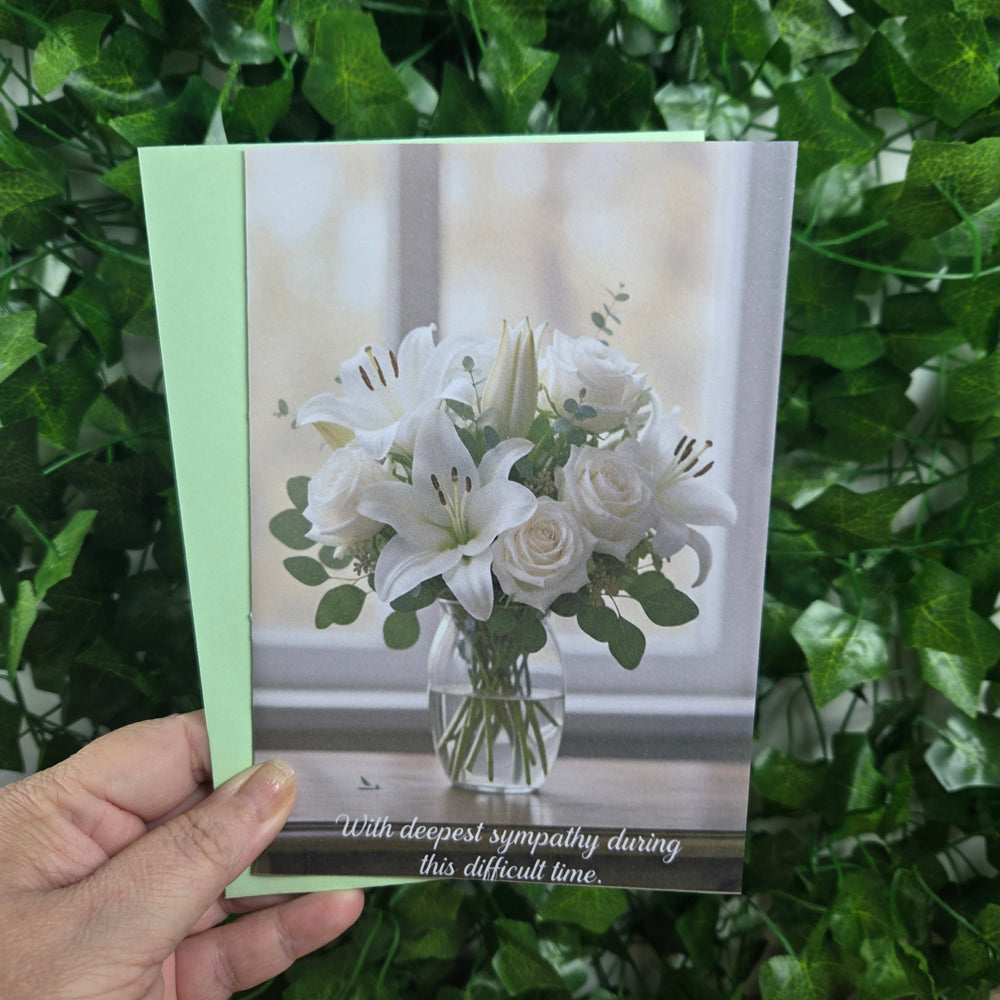 Sympathy with Flowers Card (ONLINE ORDER ONLY)
