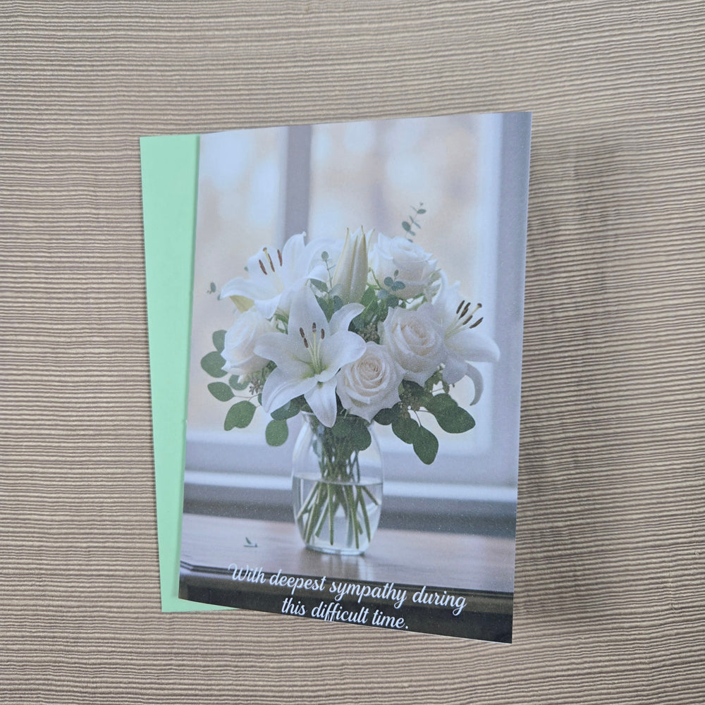 Sympathy with Flowers Card (ONLINE ORDER ONLY)