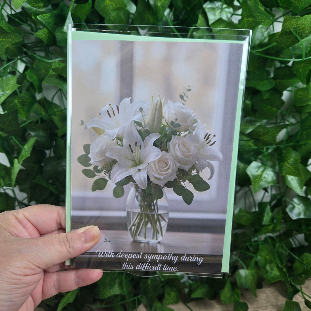 Sympathy with Flowers Card (ONLINE ORDER ONLY)