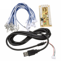 RAC-C200 Zero Delay Arcade Joystick  USB  Encoder PC Button Board Cables 4.8mm Kit (Online Only)