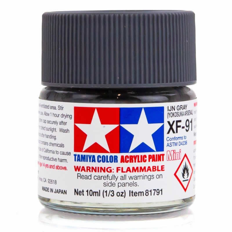 TAM81791 XF91 Imperial Japanese Navy Sea Grey Acrylic 10ml Bottle Tamiya (ONLINE ORDER ONLY)