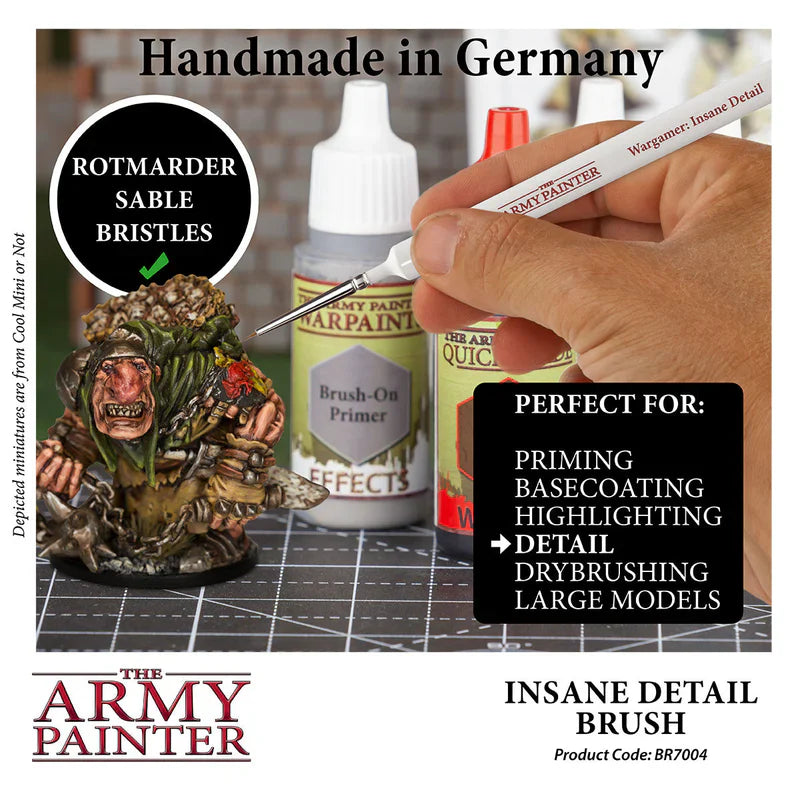 Army Painter Tools: Wargamer Brush - Insane Detail (ONLINE ORDER ONLY)