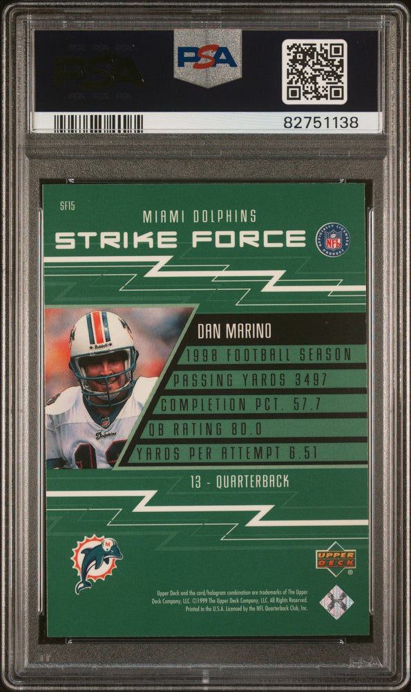 1999 UPPER DECK STRIKE FORCE DAN MARINO #SF15 - PSA 10 (Online Order Only)