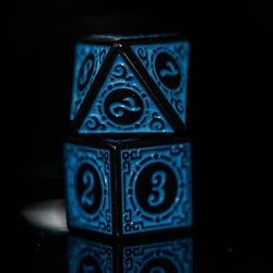 Temple Ruins Blue Acrylic Dice Set (ONLINE ORDER ONLY)