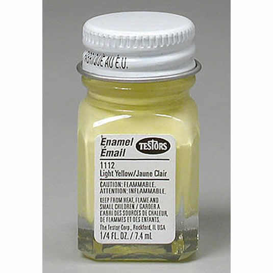 TES1112 Light Yellow Gloss Enamel Paint .25oz Bottle Testors Paints (ONLINE ORDER ONLY)