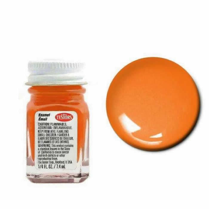 TES1126 Tangerine Gloss Enamel Paint .25oz Bottle Testors (ONLINE ORDER ONLY)