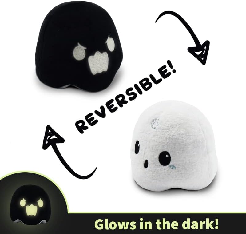TeeTurtle Reversible Plushie: Ghost - Black/White (ONLINE ORDER ONLY)