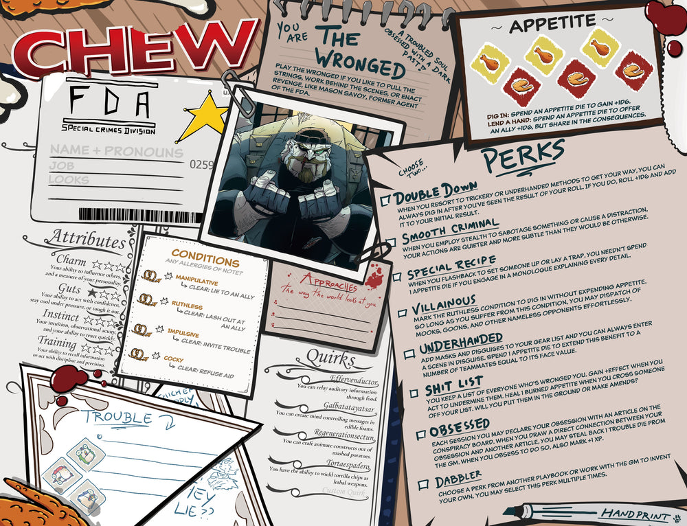 CHEW: Character Menus (RPG Supplement) (ONLINE ORDER ONLY)