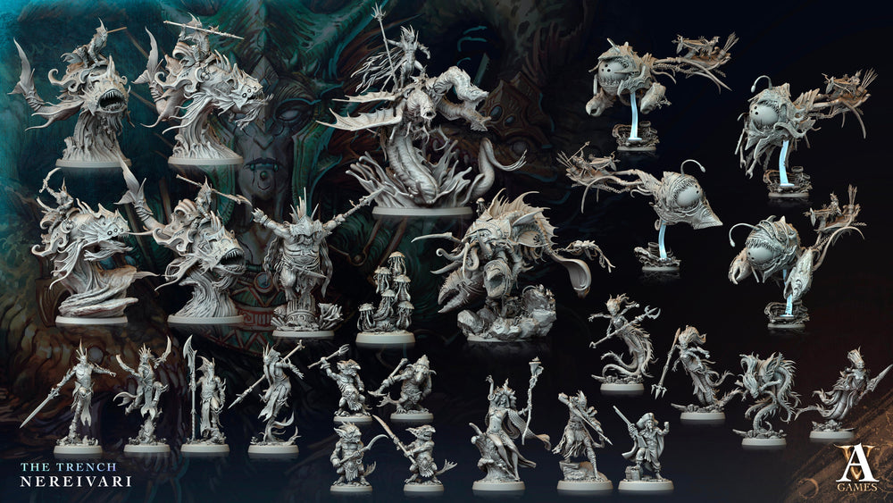 3D Printed Archvillain Games Voshivari Maiden The Trench Nereivari Archvillain Society Vol XXXV 28 32mm D&D (Online Only)