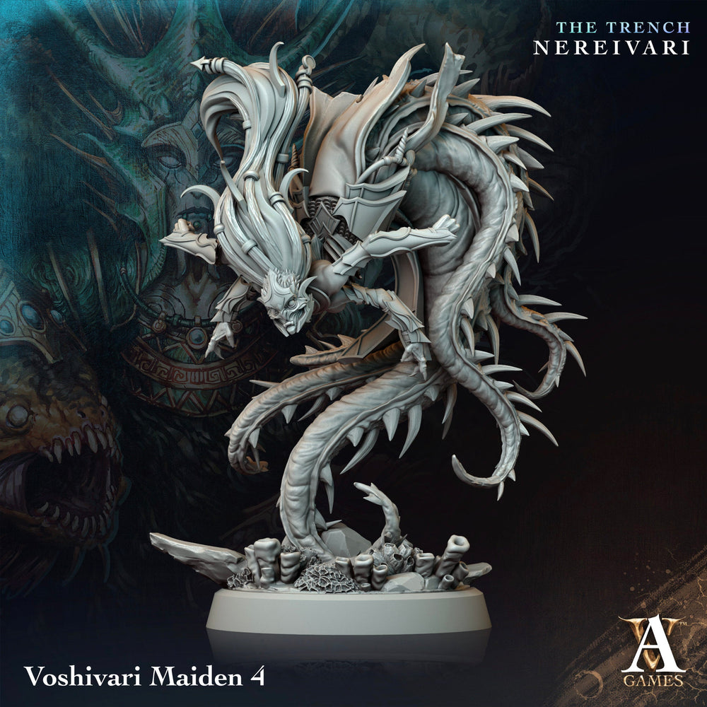 3D Printed Archvillain Games Voshivari Maiden The Trench Nereivari Archvillain Society Vol XXXV 28 32mm D&D (Online Only)