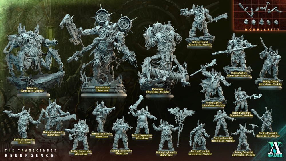 3D Printed Archvillain Games Rotting Conscript The Transcended Resurgence 28 32mm D&D (Online Only)